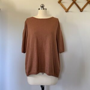 Demylee / Short Sleeve Cotton Cashmere Sweater